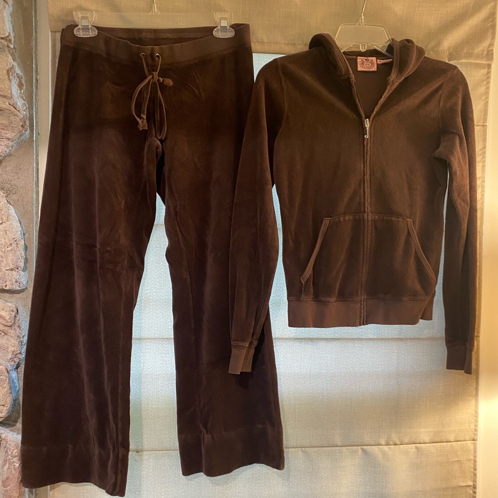 Juicy Couture Brown Terry Tracksuit Vintage 90s style